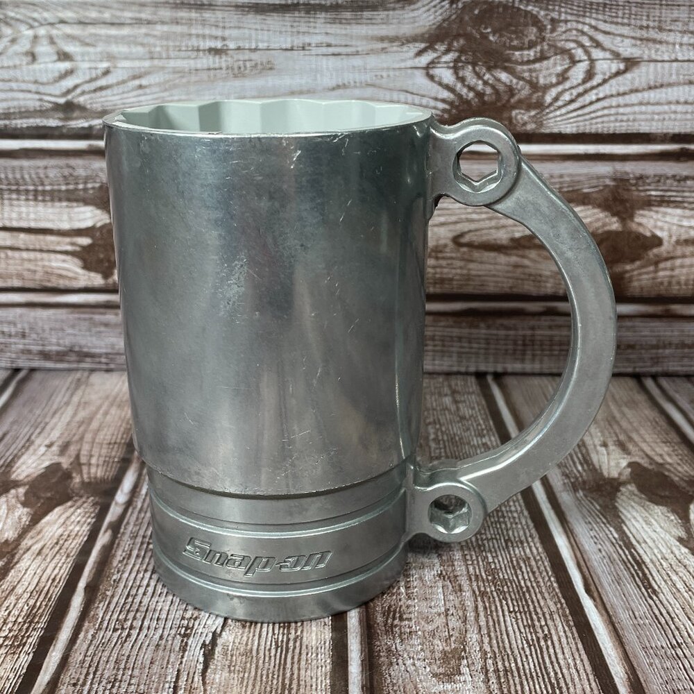 SNAP-ON Aluminum Socket Mug Cup Beer Stein Wrench Silver 5/8 Large SF201 USA
